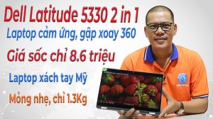 𝐃𝐞𝐥𝐥 𝐋𝐚𝐭𝐢𝐭𝐮𝐝𝐞 𝟓𝟑𝟑𝟎 𝟐 𝐢𝐧 𝟏 - 𝐋𝐚𝐩𝐭𝐨𝐩 𝐂ả𝐦 ứ𝐧𝐠, 𝐠ậ𝐩 𝐱𝐨𝐚𝐲 𝟑𝟔𝟎 𝐦ỏ𝐧𝐠 𝐧𝐡ẹ đá𝐧𝐠 𝐦𝐮𝐚 𝐧𝐡ấ𝐭 𝟐𝟎𝟐𝟒 💢 𝐓𝐇Ô𝐍𝐆 𝐓𝐈𝐍 𝐂𝐇𝐈 𝐓𝐈Ế𝐓 𝐒Ả𝐍 𝐏𝐇Ẩ𝐌: 👉 Dell Latitude 5330 2 in 1 (Core i3 1215U, 16G, 256G, 13.3 inch, FHD, Touch) 💰 8.600.000 VNĐ ✍️ https://baohanhtrondoi.com/dell-latitude-5330-2-in-1/ 📞 𝐇𝐨𝐭𝐥𝐢𝐧𝐞: 𝟎𝟕𝟎𝟕 𝟔𝟗 𝟏𝟏𝟏𝟏 #DellLatitude5330 #Laptop2in1 #Bảohànhtrọnđời | Nhân Laptop - Bảo hành trọn đời