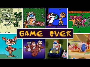 Evolution of The Ren & Stimpy Show Games Death Animations & Game Over Screens