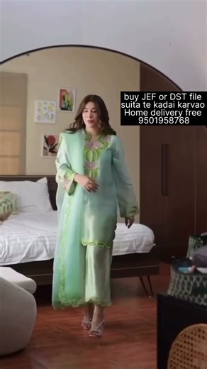 Punjabi suita te work krao #kadhai #embroidery #shorts