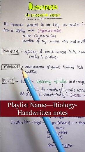 Disorders of Endocrine System (Unit-9) (Part-4) || Biology || General Science || Lec.42