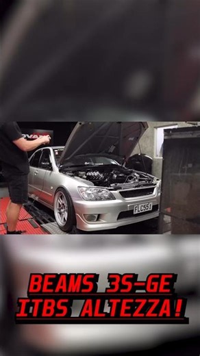BEAMS ITBS ALTEZZA HITS THE DYNO! 3S-GE POWERR! #toyota #lexus #shorts