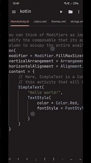 Making Android app in android phone using kotlin