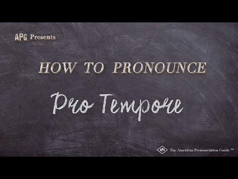 How to Pronounce Pro Tempore (Real Life Examples!)
