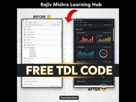Tally Prime Secret Hack: FREE TDL Code for Customization | Learn TDL | TDL with Rajiv Mishra