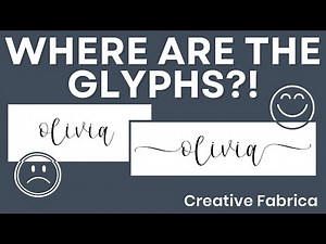 Find Font Glyphs FAST using Creative Fabrica | Print-on-Demand Tip