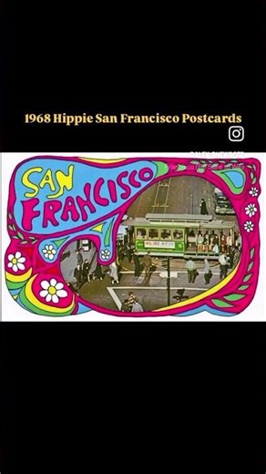 1968 Hippie San Francisco Postcards #sanfrancisco #sanfranciscohistory #vintage