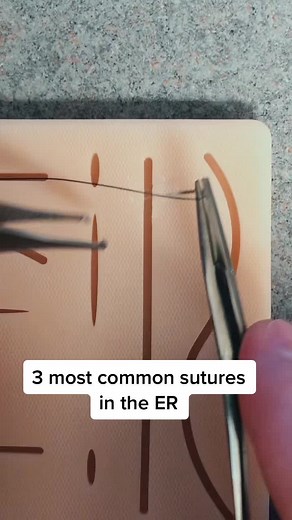 Top 3 sutures in the ER. #emergencyroom #doctor #stitches #suture #suturepractice #medicaleducation