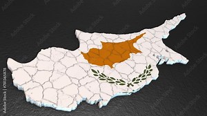 Cyprus map 3d. 3d map of Cyprus.