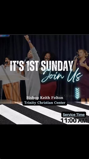 ✨ It’s 1st Sunday! Join Us at Trinity Christian Center ✨ There’s nothing like starting your month in worship, fellowship, and a fresh word from God. 🙌🏾 Come experience powerful praise, uplifting community, and a life-changing message from Bishop Keith Felton. 📍 Trinity Christian Center 🕚 Service Time: 11:00 AM All are welcome — bring a friend and meet us there! 💙⛪️ #FirstSunday #WorshipWithUs #TCCFamily #SundayService #praiseandworship | Trinity Christian Center