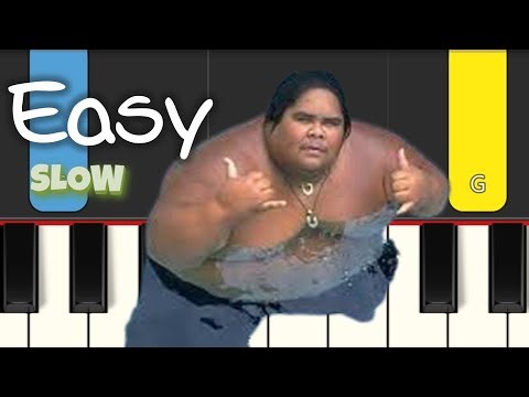 Somewhere over the Rainbow - Israel IZ - EASY PIANO TUTORIAL (slow version )