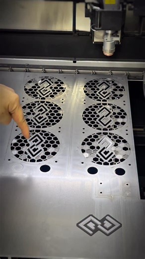 pete | Probably should have added some cut lines to the edge of the steel to get the pieces out easier. This is part of our custom PC case we are... | Instagram