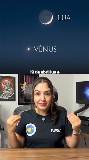Lua e Vênus: O Encontro Mais Brilhante de Abril! #astronomia #lua #venus #planeta #ceu