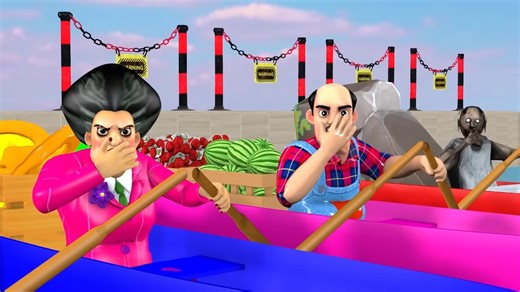 Scary Teacher 3D vs Squid Game Slow Bicycles Pose vs Solve Rubik Level Max Challenge Who's Boss | Scanry teacher