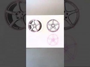 車のホイールを描くときの形の取り方