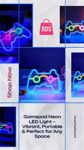 Gamepad Neon LED Light – Vibrant, Portable & Perfect for Any Space