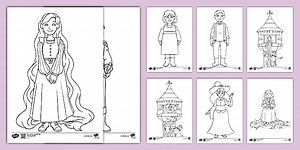 Rapunzel Colouring Sheets