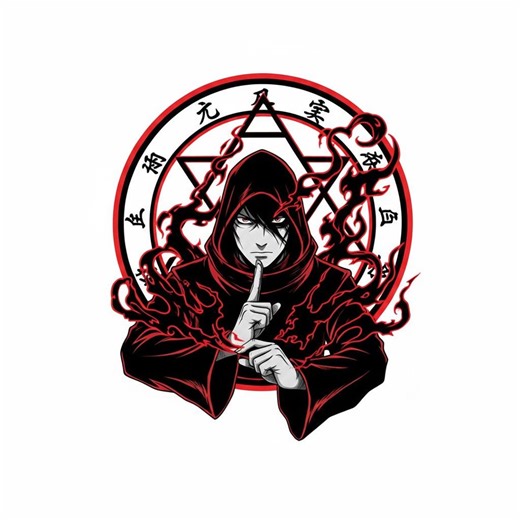 Ninja Anime sombre PNG, art Shadow Shinobi Crow, personnage d'anime rouge noir, conception d'anime de style tatouage, fond transparent, autocollant d'anime. - Etsy France