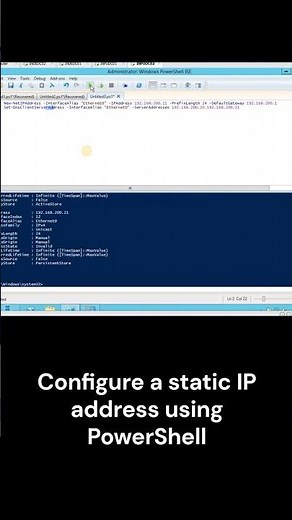 Configure a static IP address using PowerShell#techvideo #powershell #windowsserver#computer