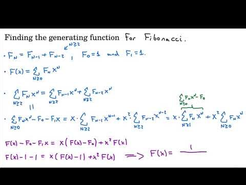 Solving Fibonacci with Generating Functions