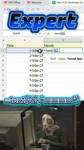 Excel Expert Trick | Get Month from Date in Excel | Office Excel Pro