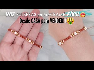 Como hacer PULSERA FÁCIL Y RÁPIDO EN MACRAMÉ | PULSERA EN MACRAMÉ PARA PRINCIPIANTES