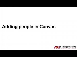 Adding People to Canvas Courses