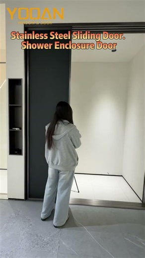 Stainless Steel Sliding Shower Enclosure Door #shorts