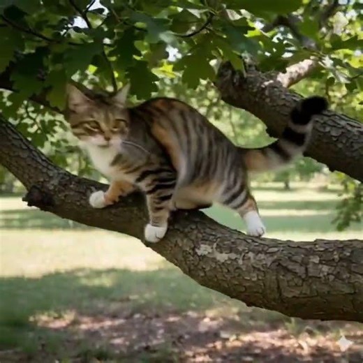 Cat on tree #cat #memes