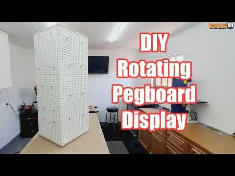 DIY Rotating Pegboard Display