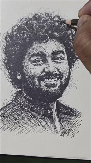 Trust the Process: Scribbling the Magic of Arijit Singh. ✍️ #arijitsingh #shorts #viral