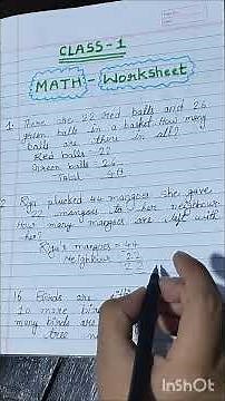 Class 1 maths worksheet/ Maths worksheet for grade 1 #worksheets #maths #class1