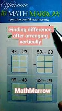 How to subtract after arranging the numbers vertically @MathMarrow