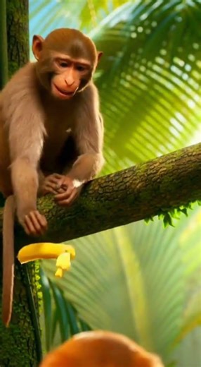 Monkey on the Tree, Dog Jumping Below | Funny Jungle Moment 🐒🐶