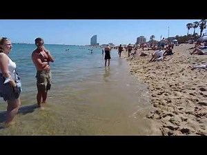 Barcelona Beach Walk - Barceloneta Beach - June 2022