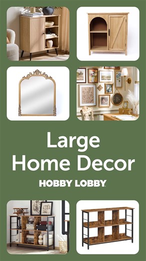 Save every day on select Home Decor at Hobby Lobby®! Shop for stylish home essentials and save big on items like cabinets, shelves, benches and more. https://bit.ly/4p6uQWc | Hobby Lobby
