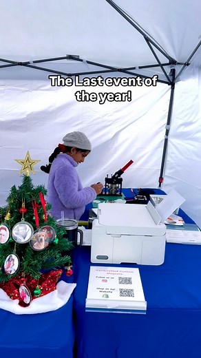 FondMemories | Handcrafted Custom Magnets on Instagram: "Wrapping up the last event for the year!!! Looking forward to the Holidays!!! #kidpreneur #kidentrepreneur #custommagnets #fridgemagnets #photomagnets #fondmemories #smallbusiness"