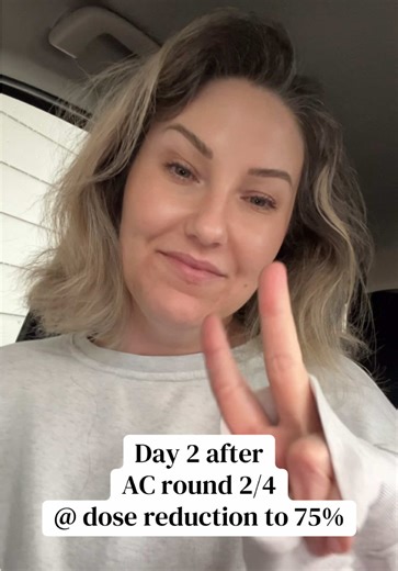 🌟Day 2 post 2nd round of AC chemo with dose reduction to 75%. Things are looking up. I’ll take the win! #invasiveductalcarcinoma #breastcamcerawareness #breastcancer #chemo #thereddevil