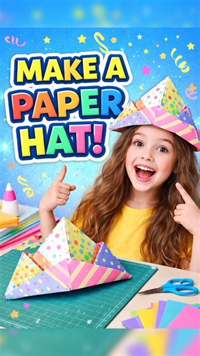 how to make paper hat 🤠#papercraft #hat #paperhat #diy #craft #shorts #viral @PAPERCRAFT4746