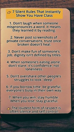 7 Silent Rules That Define a Classy Person