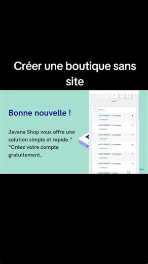 Créé une boutique en 2 minutes