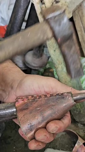 part of Restoration antique copper teapot #Restoration #teapot #coppersmith #mrbeast#restoration #hammering #forging #handmade | Lou Stringer