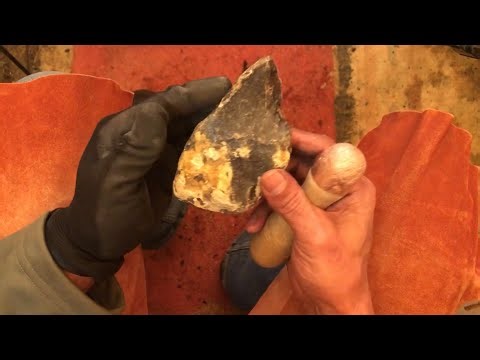 Spalling Knife River Flint with a copper bopper