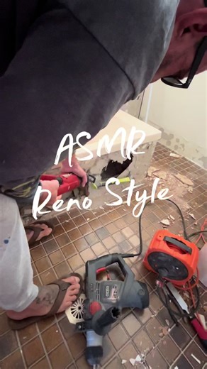 ASMR but it’s just my house being violently upgraded 🔨😌 #asmr #asmrsounds #renovation #renovate #calm