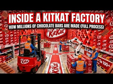 How Kit Kat Are Made In Factory - How It's Made Kit Kat🍫➤ Food Factory