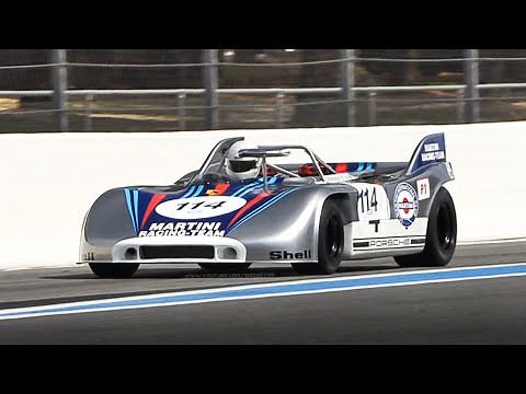 1970 Porsche 908/3 Group 6 Prototype racing on track: Accelerations, Downshifts & 3.0L Flat-8 Sound!