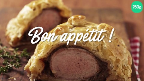 Filet mignon en croûte à la poitrine fumée et moutarde de Dijon