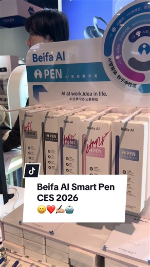 Beifa AI Smart Pen at CES 2026 combining digital tech and traditional handwriting. One of the high tech pens we’re bringing to our store! 😄❤️🤖✍🏼 #lasvegas #beifa #ces #ai #smartpen