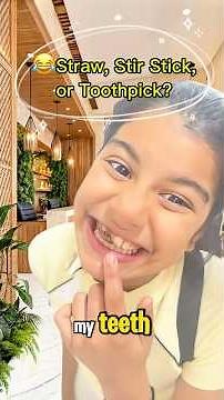 Straw, Stir Stick, or Toothpick | Funny English Conversation #learnenglish #vocabulary #kidslearning