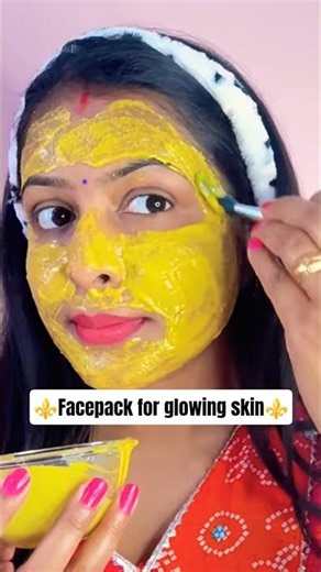 🔥Viral Besan Face Pack😱 Homemade Face Mask For Glowing Skin #skincare #glowingskin #shortvideo #diy