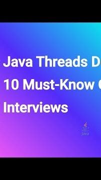 Java Threads Deep Dive: 10 Must-Know Q&A for Interviews #Shorts